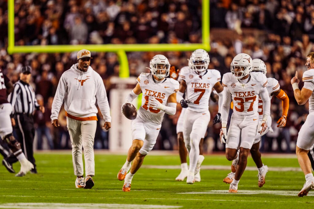 University of Texas senior defensive back Michael Taaffe wins the 2025 Allstate Wuerffel Trophy for leadership in community service
