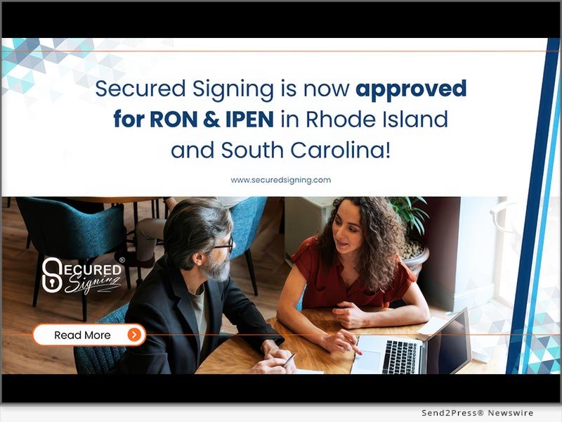 Secured Signing Approved for RON and IPEN in Rhode Island and South Carolina, Now in Nearly 40 States