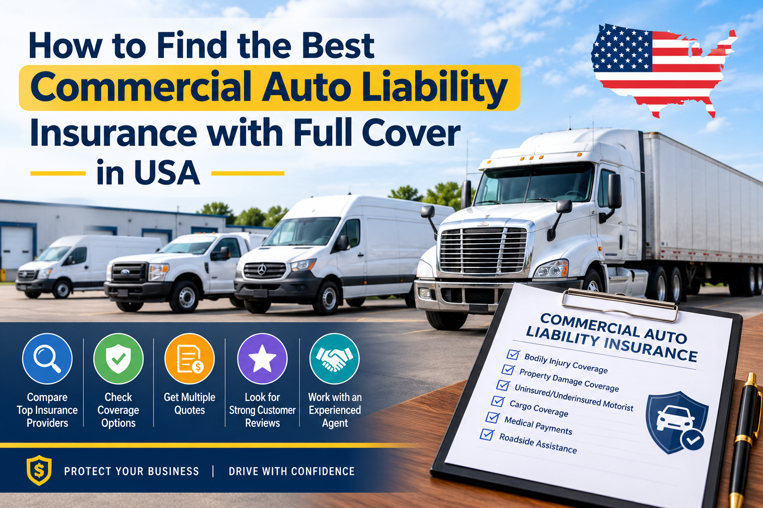 How to find the best commercial auto liability insurance with full cover in usa