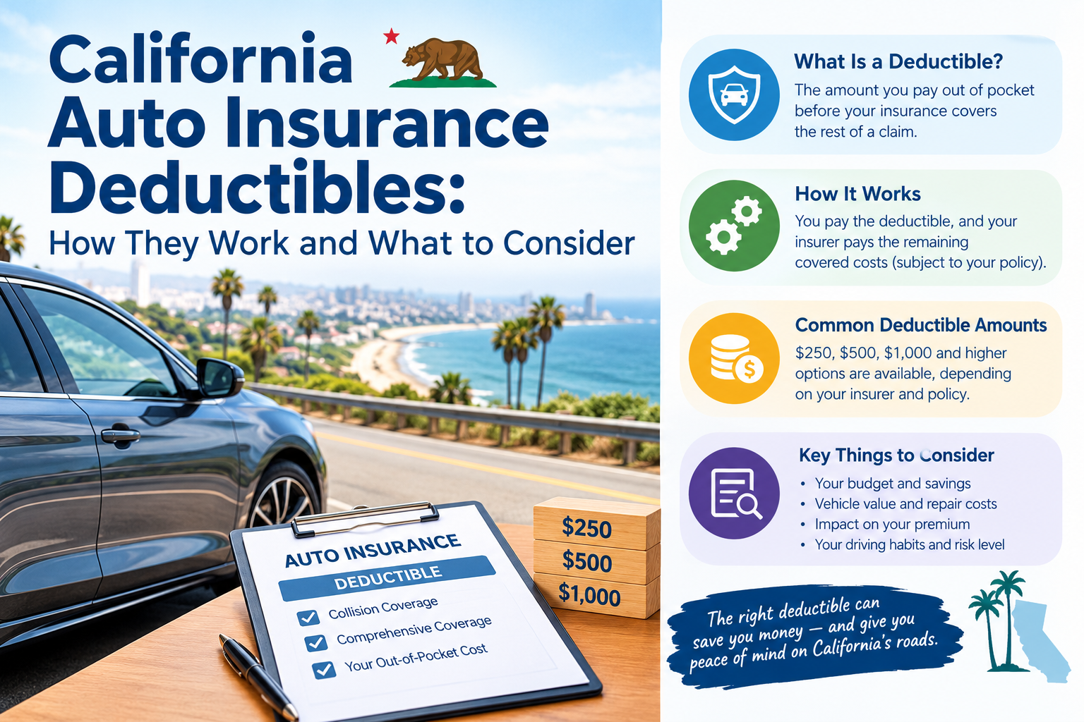 California Auto Insurance Deductibles: How They Work and What to Consider