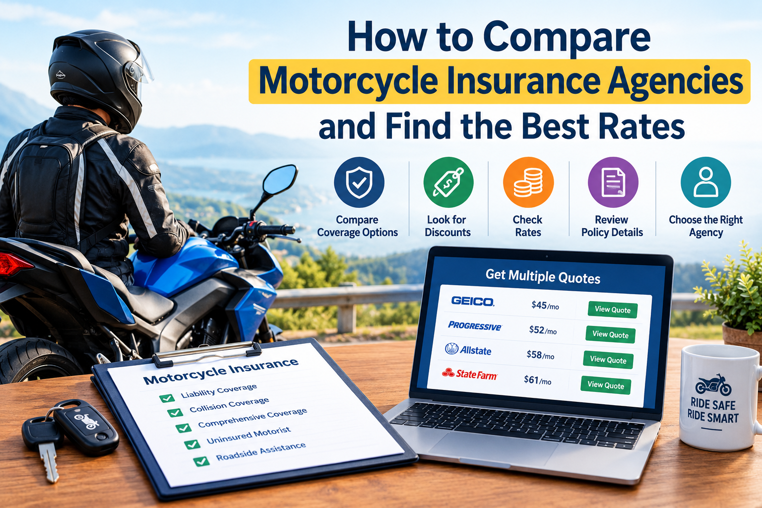 How to Compare Motorcycle Insurance Agencies and Find the Best Rates