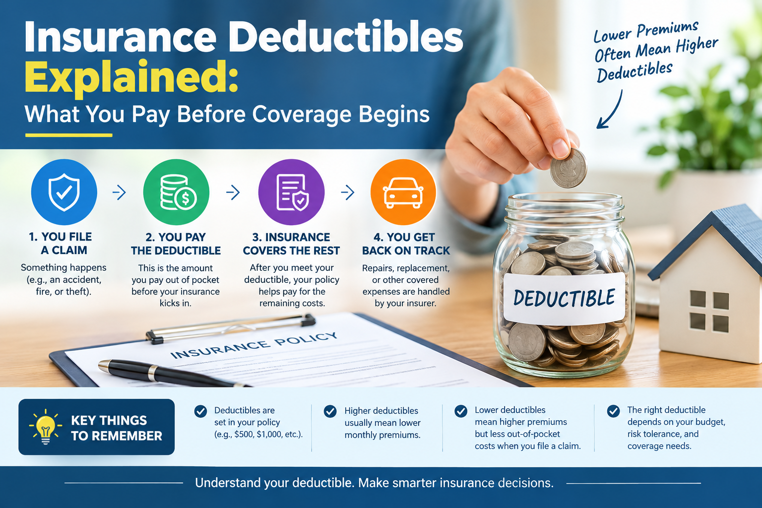 Insurance Deductibles Explained: What You Pay Before Coverage Begins